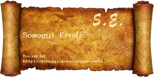 Somogyi Ernő névjegykártya